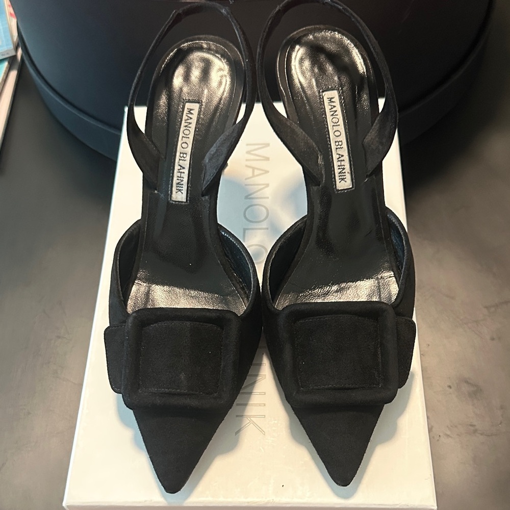 Manolo Blahnik Black Heeled Sandals
